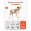 Disposable Male Dog Diapers, Super Absorbent Male Dog Wraps, 360 ° Leak-Proof Belly Bands with Wetness Indicator for Doggies in Heat, Training